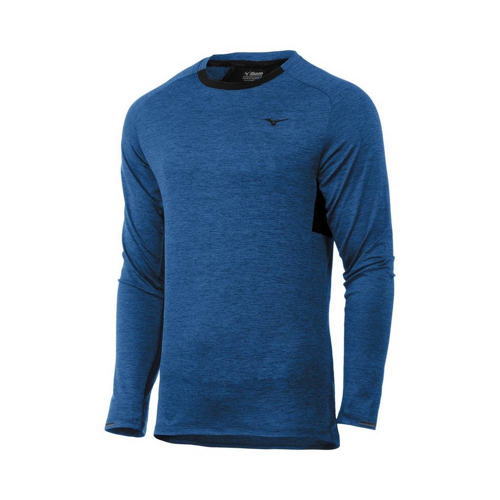 Mizuno Men's Alpha Long Sleeve Tops Blue (421930-ZLP)